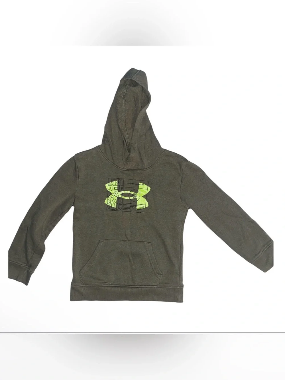 Under Armour Kids Hoodies in Olive Green & Light Heather Gray